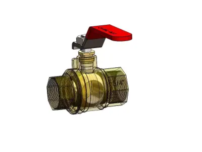 Industrial Ball Valve 3D model