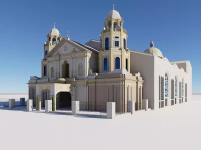 Quiapo Church 3D Model Low-poly 3D model