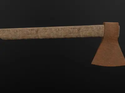 Rusty Axe tool 3D model
