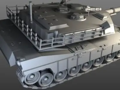 Low-Poly Tank armored Low-poly 3D model