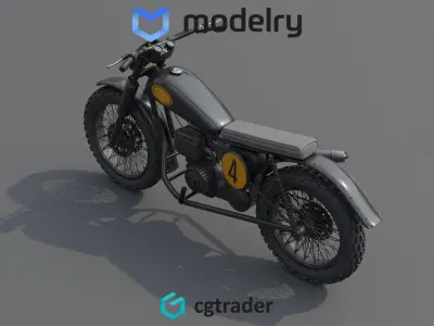 Motocross Motorcycle 3D model purchase