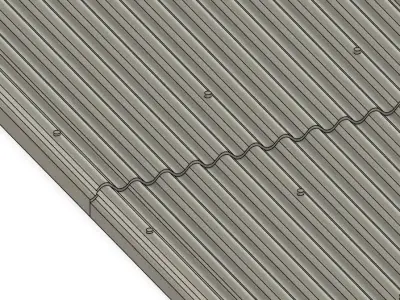 Modelling Corrugated Roofing Sheets Various Sizes 3D print model