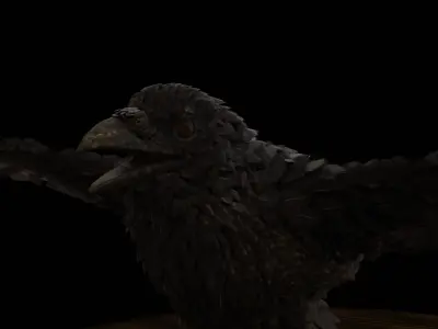 CROW RIG gift for all Free low-poly 3D model