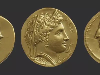 Ancient coin collection print models EP1 3D print model