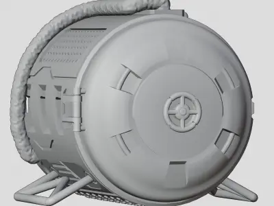 Living pod airlock module  Free 3D model