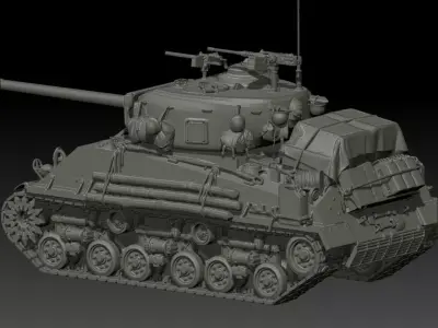 WWII American Tank 3D print model
