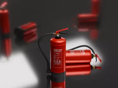 Feuerloescher Low-poly 3D model