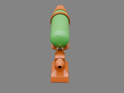 Water Gun one hand 06 Low-poly 3D model