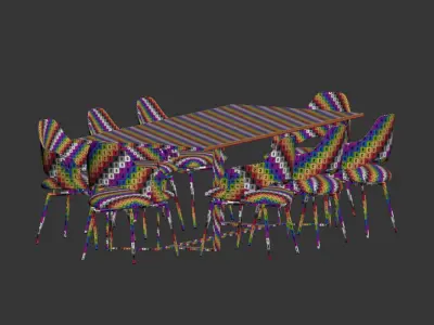 Dining Set 111 3D model