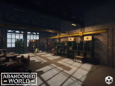 Modular Warehouse for Unity Low-poly 3D model