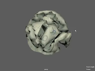 Crumpled paper 3D model