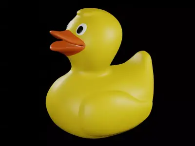 Duck Toy Free low-poly 3D model