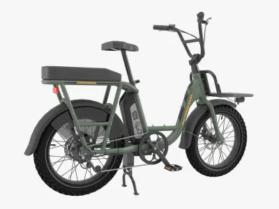 Radrunner electric bike with basket 3D model