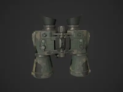 Military Binoculars Low-poly 3D model
