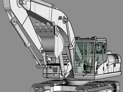 Tracked Excavator Cat 320D 3D model