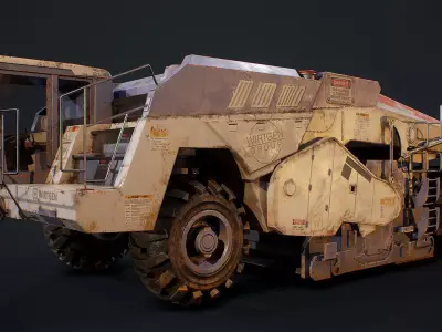 Wirtgen 200 Game Ready PBR Vehicle Low-poly 3D model