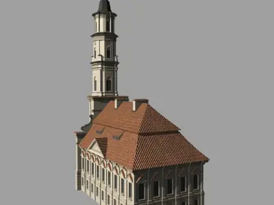 Church Low-poly 3D model 12