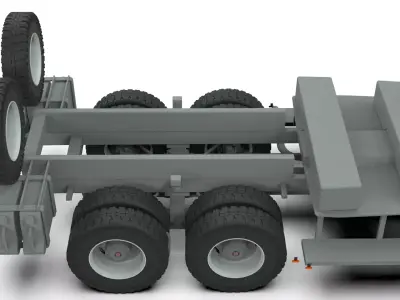 Tatra 141 Chassis Rims and Wheels 3D Printable Model 3D print model