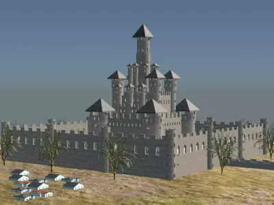 Castle Medieval 3D model get