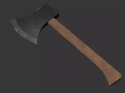Hatchet axe Low-poly 3D model purchase