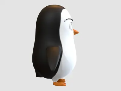 cartoon child penguin  3D model