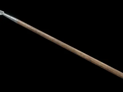 Viking throwing spear Low-poly 3D model