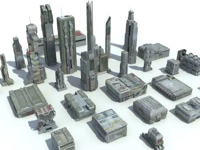  Sci-Fi City 31 HD Buildings 