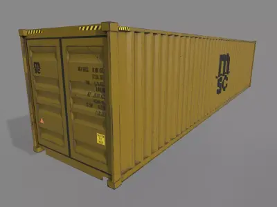 Low-Poly Painted Container Low-poly 3D model