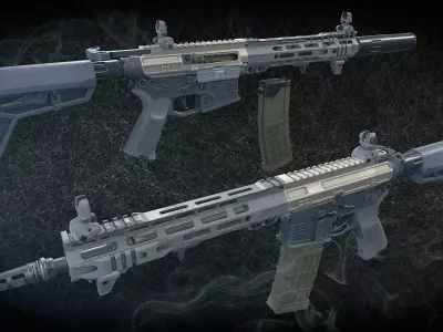 AR 15 Low-poly 3D model purchase