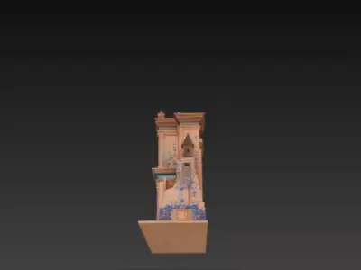 Petra Roman Style Ancient Architecture 3D 3D print model