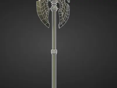 AXE11 high and low poly Low-poly 3D model