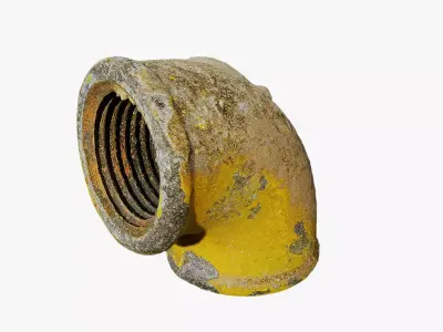 Anydrafts Old union elbow 01 Low-poly 3D model