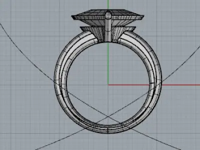 Anello con pietra a cuore Free 3D model