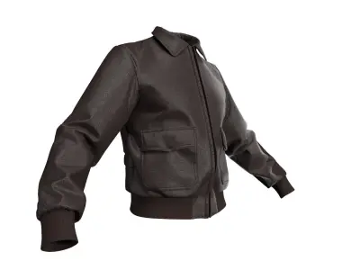 Aviators Leather Flight Jacket - Marvelous Designer  3D model