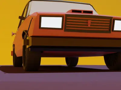 low poly car Low-poly 3D model from CGTrader