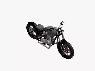 Classic Bobber Motorcycle 3D Model 3D print model