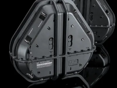 Sci-fi container Epsilon Free low-poly 3D model