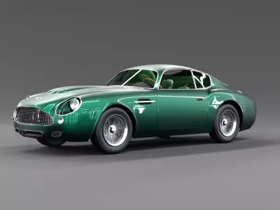 aston martin DB4GT zagato 1960 with interior 3D model