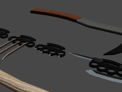 melee weapons Low-poly 3D model buy