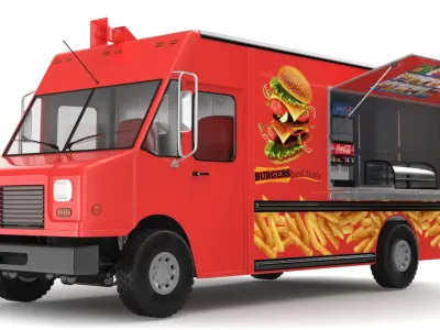 Food Trucks Collection 3D model