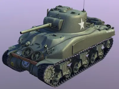 Sherman M4-A1 3D model