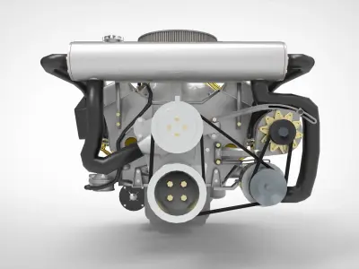 Marine Engine V8 3D model