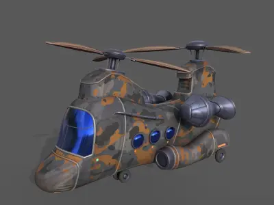 STYLIZED TOON HELICOPTERS  VOL1 Low-poly 3D model