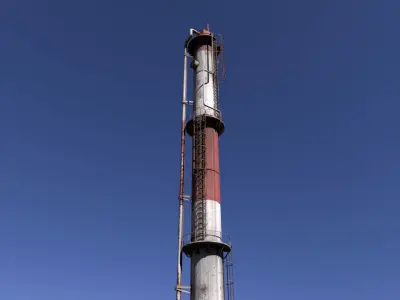 Industrial Chimney 001 Low-poly 3D model