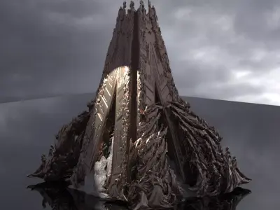 Dantes pyramid arch gateway  3D model