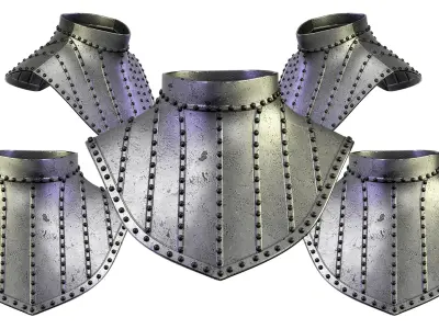 Breast Plate Low-poly 3D model