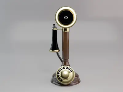 Old antique phone 3D model