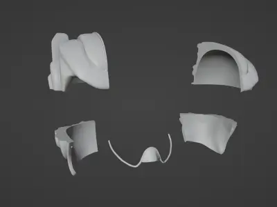 Wearable Sci-fi Helmet 3D print model