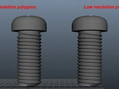 Screw cross tip Free low-poly 3D model