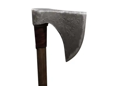 Ax Medieval Low-poly 3D model purchase